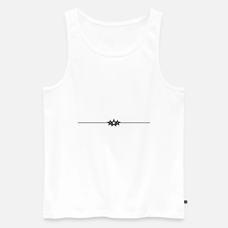 Stern Linie Element - Männer Premium Bio Tank Top - Weiß