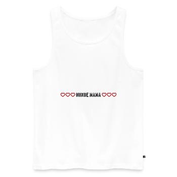 Hunde Mama Herz - Männer Premium Bio Tank Top - Weiß - Vorne - Michal (187cm)