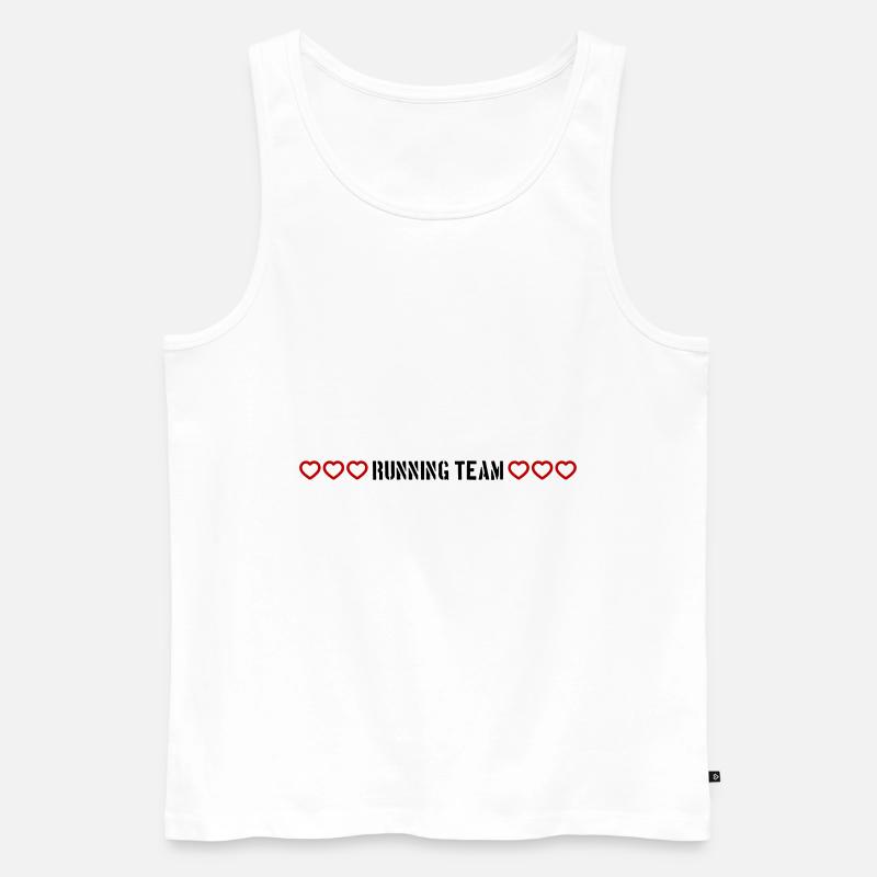 Running Team herzchen - Männer Premium Bio Tank Top - Weiß