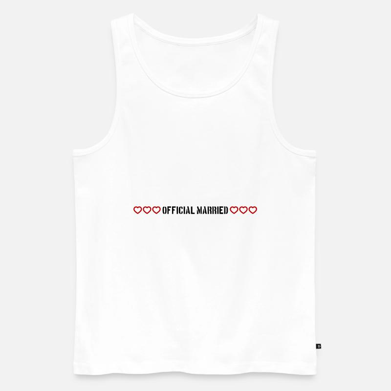 Married Hochzeit herzchen - Männer Premium Bio Tank Top - Weiß