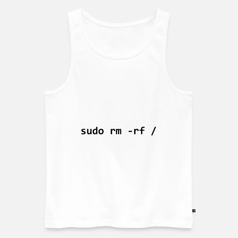 sudo rm rf - Men's Premium Organic Tank Top - white