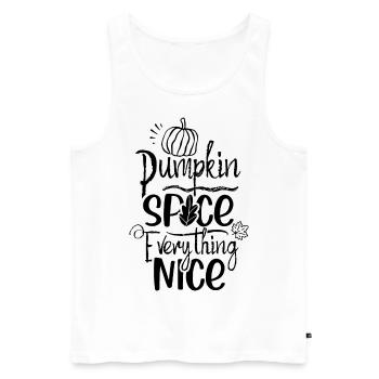 Herbst Kürbis Herbstlich Herbstferien - Männer Premium Bio Tank Top - Weiß - Vorne - AI Model Male 178 light (178cm)
