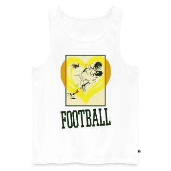 Joueur de football américain Joueur de football américain Sports - Débardeur bio Premium Homme - blanc - Devant - Michal (187cm)