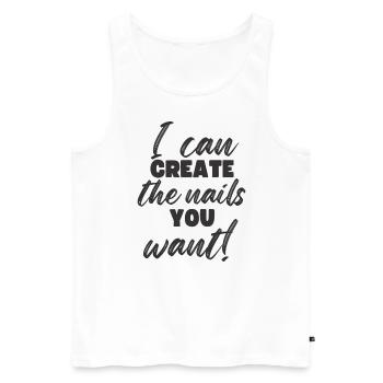I create the nails you want manicure - Men's Premium Organic Tank Top - white - Front - Michal (187cm)