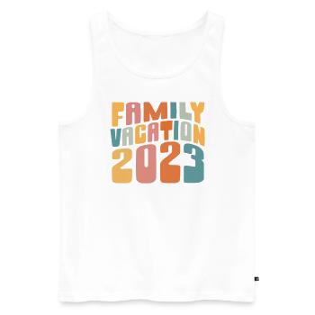 Family Vacation 2023 Making Memories - Männer Premium Bio Tank Top - Weiß - Vorne - Michal (187cm)