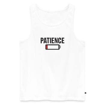 Batterie Batterie Patience Travail Stress - Débardeur bio Premium Homme - blanc - Devant - AI Model Male 178 light (178cm)