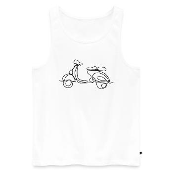 Biker Gift Motorcycle Line ART Gift - Men's Premium Organic Tank Top - white - Front - AI Model Male 178 light (178cm)