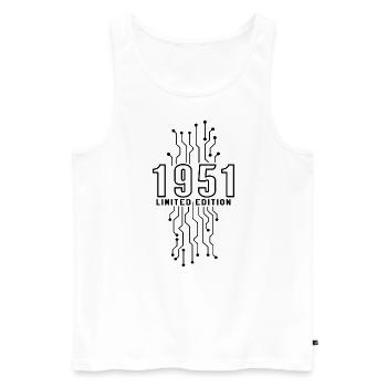 Anniversaire 1951 Gaming Limited Edition Gamer - Débardeur bio Premium Homme - blanc - Devant - Michal (187cm)