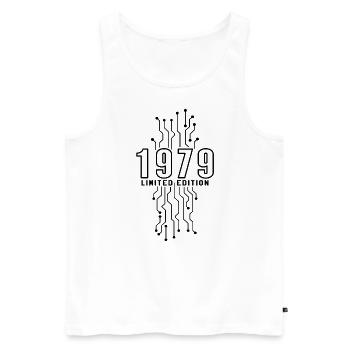 Anniversaire 1979 Gaming Limited Edition Gamer - Débardeur bio Premium Homme - blanc - Devant - Michal (187cm)