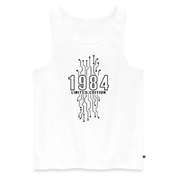 Birthday 1984 Gaming Limited Edition Gamer - Men's Premium Organic Tank Top - white - Front - AI Model Male 178 light (178cm)