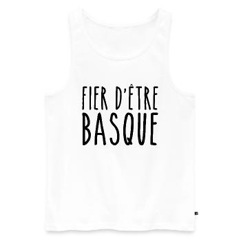 Baskisch, der Stolz des Baskenlandes - Männer Premium Bio Tank Top - Weiß - Vorne - AI Model Male 178 light (178cm)