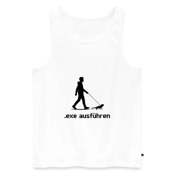 .exe ausführen ADMIN - Männer Premium Bio Tank Top - Weiß - Vorne - Michal (187cm)