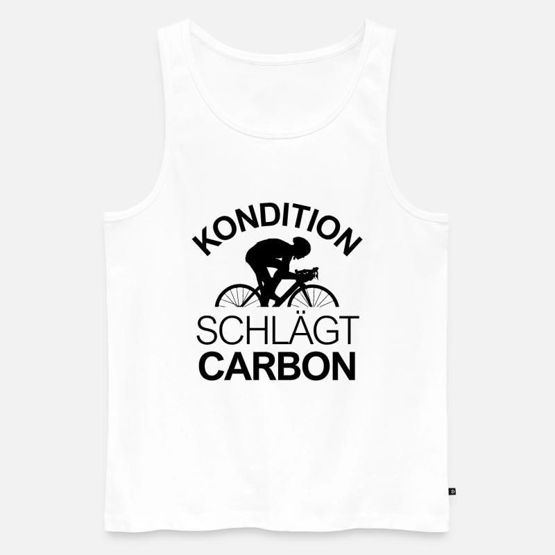 Kondition Schlägt Carbon - Männer Premium Bio Tank Top - Weiß