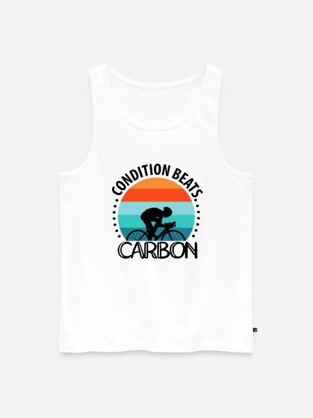 Condition beats carbon - Men's Premium Organic Tank Top - white