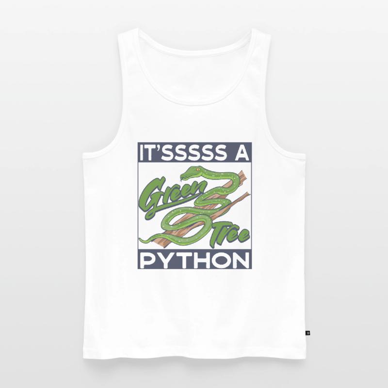 It'sssss a Green Tree Python Men's Premium Organic Tank Top