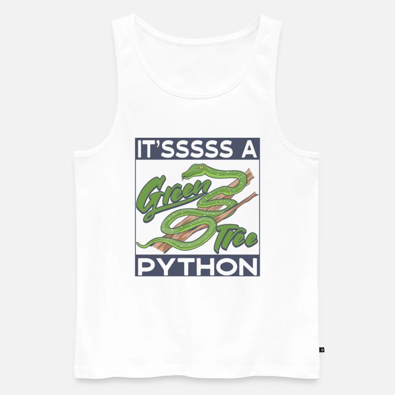 Es ist eine grüne Baumpython - Männer Premium Bio Tank Top - Weiß