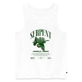 Green Tree Python Modern Reptile Keeper Streetwear - Débardeur bio Premium Homme - blanc - Devant - Michal (187cm)