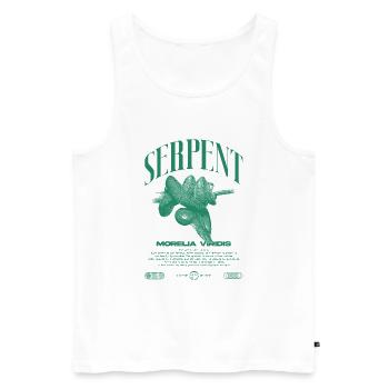 Green Tree Python Modern Reptile Keeper Streetwear - Débardeur bio Premium Homme - blanc - Devant - Michal (187cm)