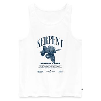 Green Tree Python Modern Reptile Keeper Streetwear - Débardeur bio Premium Homme - blanc - Devant - Michal (187cm)
