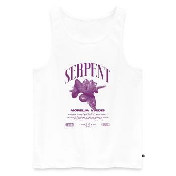 Green Tree Python Modern Reptile Keeper Streetwear - Débardeur bio Premium Homme - blanc - Devant - Michal (187cm)