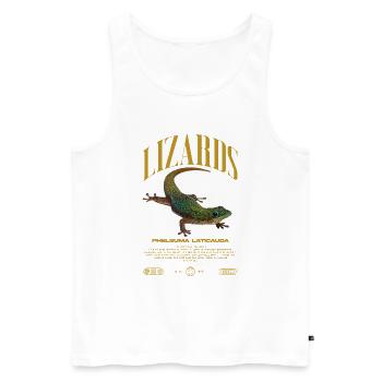 Phelsuma laticauda Day Gecko Lizard Keeper - Men's Premium Organic Tank Top - white - Front - Michal (187cm)