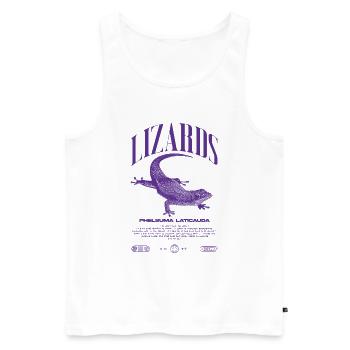 Phelsuma laticauda Day Gecko Streetwear Lizard - Men's Premium Organic Tank Top - white - Front - Michal (187cm)