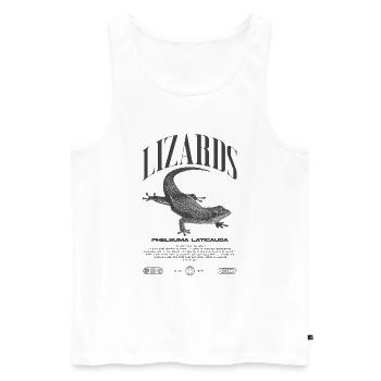 Phelsuma laticauda Day Gecko Lizard Keeper - Men's Premium Organic Tank Top - white - Front - Michal (187cm)