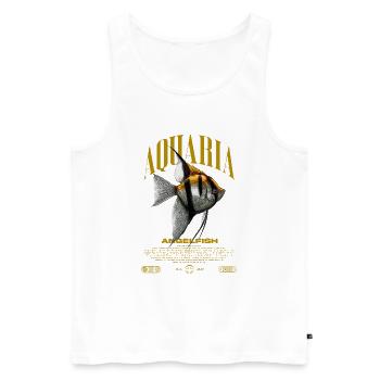 Altum Kaiserfisch Cichlid Fish Keeper Streetwear - Männer Premium Bio Tank Top - Weiß - Vorne - Michal (187cm)