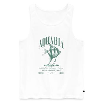 Altum Kaiserfisch Cichlid Fish Keeper Streetwear - Männer Premium Bio Tank Top - Weiß - Vorne - AI Model Male 178 light (178cm)