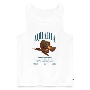 Asiatische Arowana Monster Fish Keeper Streetwear - Männer Premium Bio Tank Top - Weiß - Vorne - Michal (187cm)