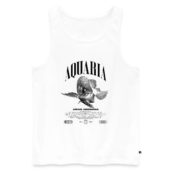 Asiatische Arowana Monster Fish Keeper Streetwear - Männer Premium Bio Tank Top - Weiß - Vorne - Michal (187cm)