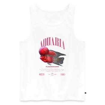 Flowerhorn Cichlid Fish Keeper Streetwear - Männer Premium Bio Tank Top - Weiß - Vorne - Michal (187cm)