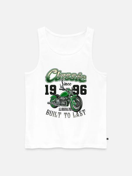 Motorrad Biker Motorrad Geburtstag Jahrgang 1996 - Männer Premium Bio Tank Top - Weiß