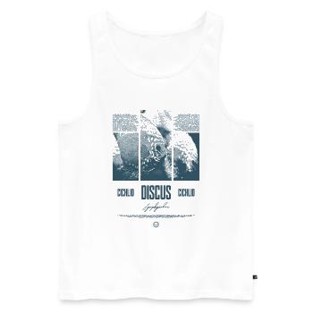 Diskusfisch Buntbarsch Aquarium Fischhalter - Männer Premium Bio Tank Top - Weiß - Vorne - AI Model Male 178 light (178cm)