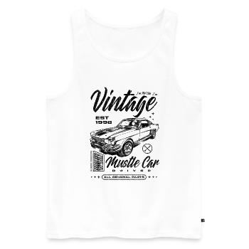 Ich bin nicht alt, ich bin ein Oldtimer, Oldtimer Jahrgang 1998 - Männer Premium Bio Tank Top - Weiß - Vorne - Michal (187cm)