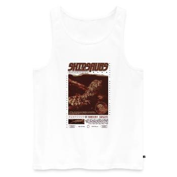 Crocodile chinois lézard Shinisaurus crocodilurus - Débardeur bio Premium Homme - blanc - Devant - Michal (187cm)