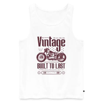 Vintage Motorcycle Bikers Motorbike Birthday 1930 - Men's Premium Organic Tank Top - white - Front - Michal (187cm)