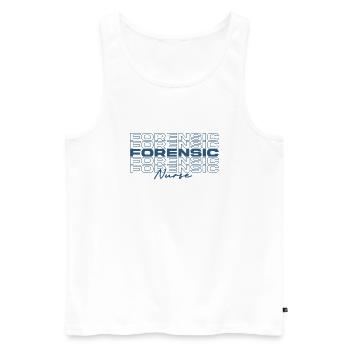 Forensic Nurse Medical Nurses Stylish - Men's Premium Organic Tank Top - white - Front - Michal (187cm)