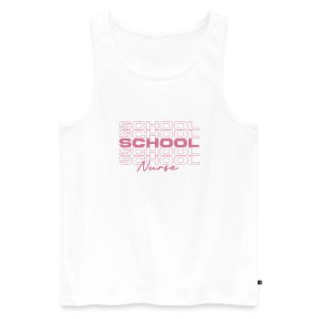 Schulkrankenschwester Krankenschwester Medizinische Krankenschwestern Stilvoll - Männer Premium Bio Tank Top - Weiß - Vorne - Michal (187cm)