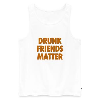 Lustige Betrunkene Freunde Materie Trinken - Männer Premium Bio Tank Top - Weiß - Vorne - AI Model Male 178 light (178cm)