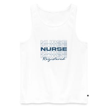Infirmière autorisée Infirmières médicales élégantes - Débardeur bio Premium Homme - blanc - Devant - Michal (187cm)