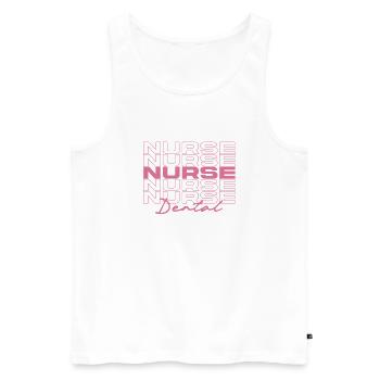 Infirmière dentaire Infirmières médicales élégantes - Débardeur bio Premium Homme - blanc - Devant - Michal (187cm)