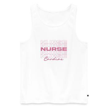 Infirmière cardiaque Infirmières médicales élégantes - Débardeur bio Premium Homme - blanc - Devant - Michal (187cm)