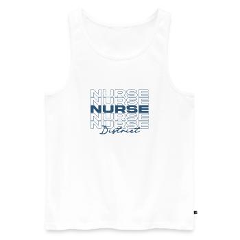 Infirmière de district Infirmières médicales élégantes - Débardeur bio Premium Homme - blanc - Devant - Michal (187cm)