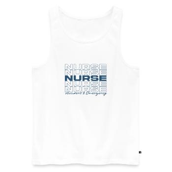 Infirmière d’urgence Infirmières médicales élégantes - Débardeur bio Premium Homme - blanc - Devant - Michal (187cm)