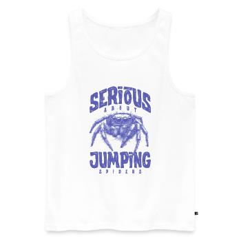 Serious About Jumping Spiders Pet Spider Owner - Men's Premium Organic Tank Top - white - Front - Michal (187cm)