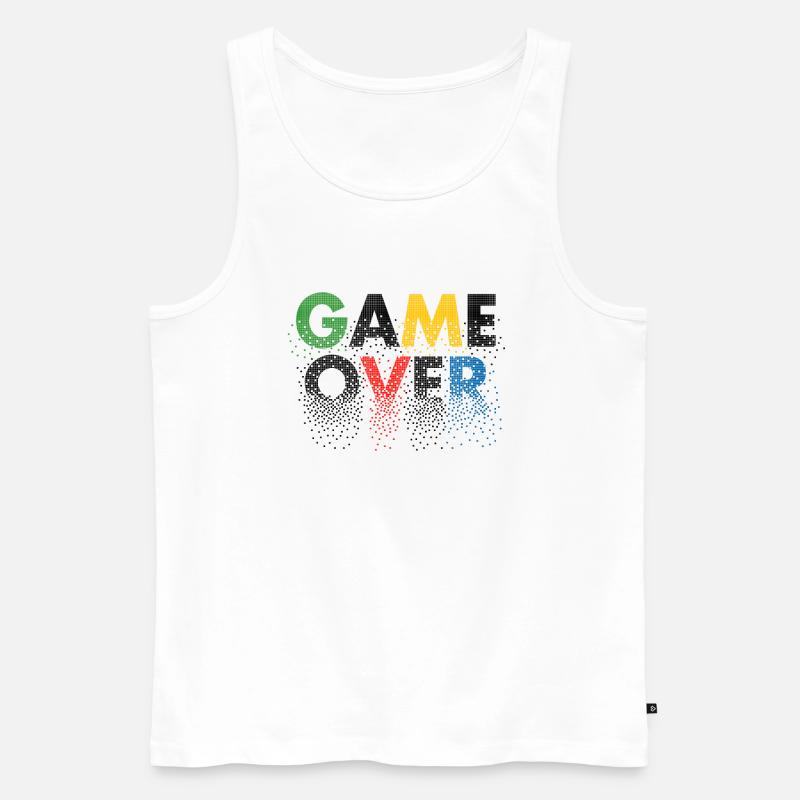 Game Over - tolle Geschenkidee - Männer Premium Bio Tank Top - Weiß