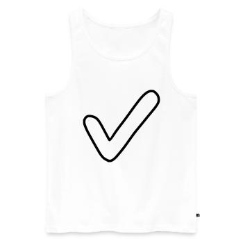 Crochet Emoji Esquisse Dessin Noir - Débardeur bio Premium Homme - blanc - Devant - AI Model Male 178 light (178cm)