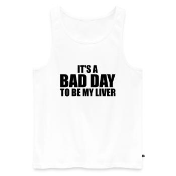 Es ist ein schlechter Tag, um meine Leber zu sein - Männer Premium Bio Tank Top - Weiß - Vorne - AI Model Male 178 light (178cm)