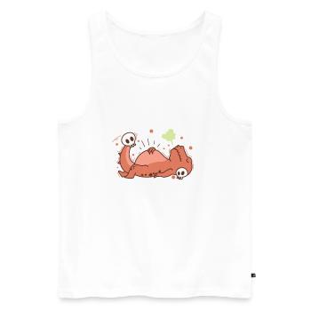 Dino avec un dinosaure d’os Reptile Animal - Débardeur bio Premium Homme - blanc - Devant - AI Model Male 178 light (178cm)